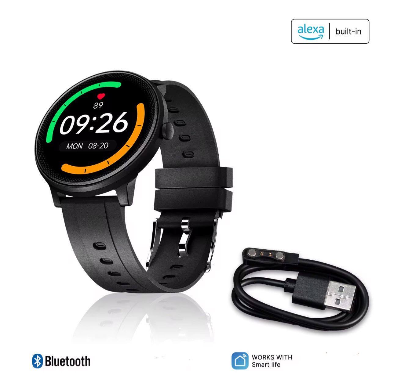 Con Reloj Que Puede Hacer Alexa Echo Dot Reloj Inteligente Redondo